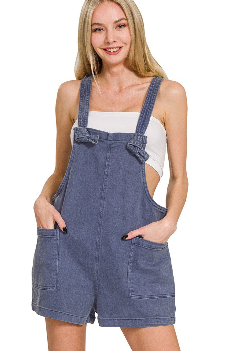 Airy Knot Romper - Blue