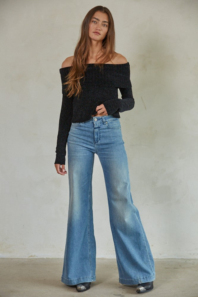 Sweater Shoulder Top