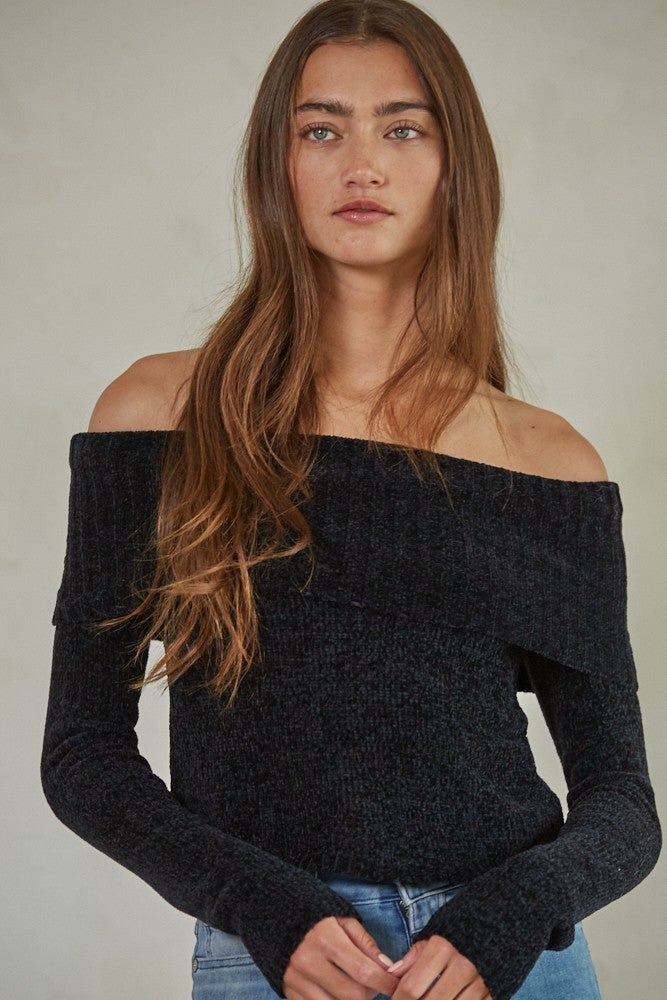 Sweater Shoulder Top
