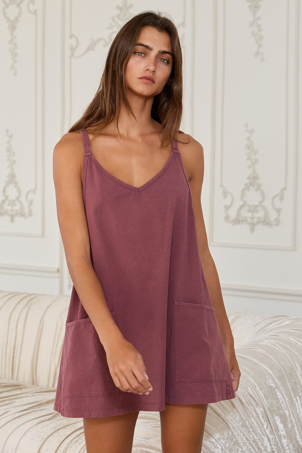 Plum Sporty Mini-Dress