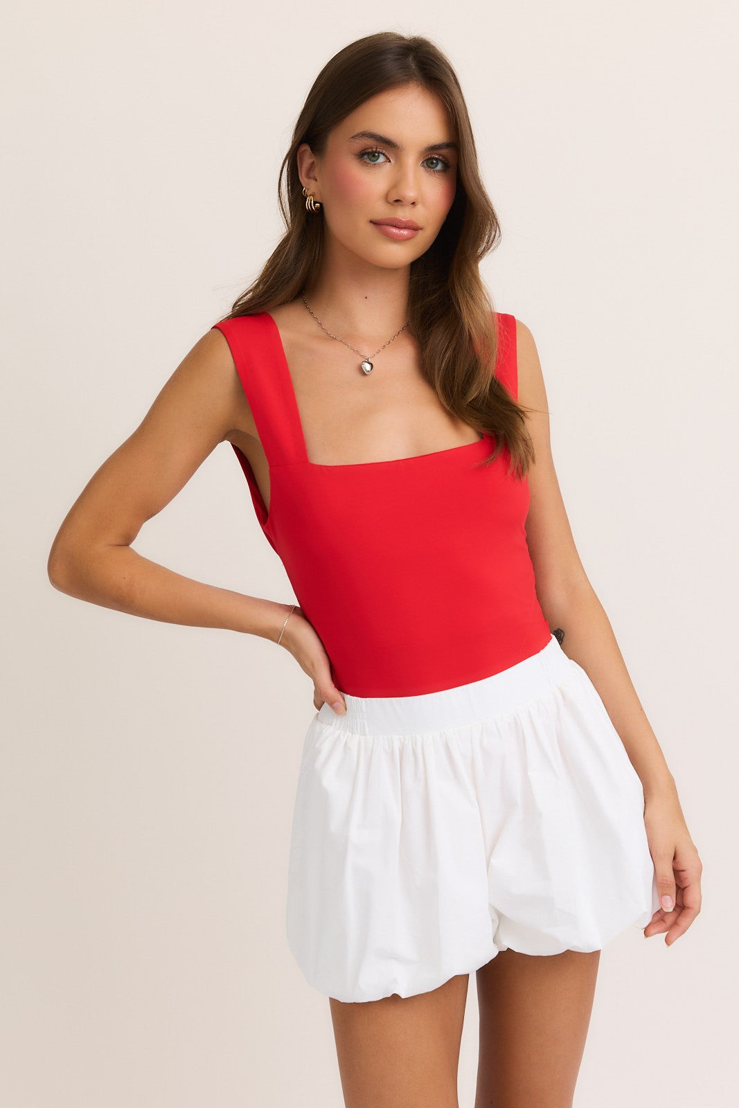 Red Back Tie Bodysuit