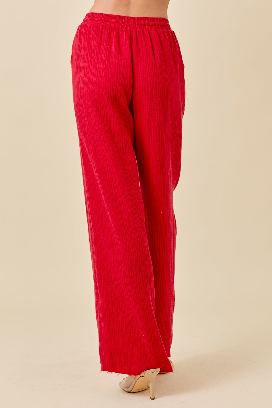 Red Linen Pants