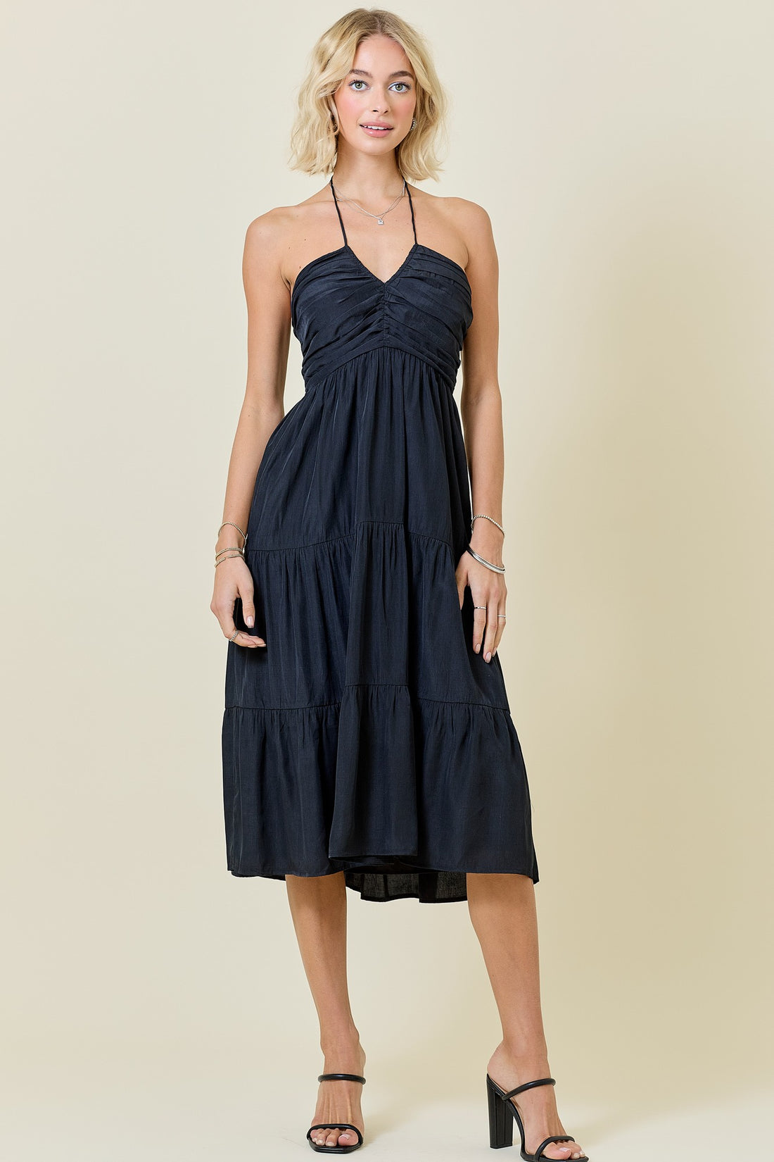 Black Halter Neck Midi