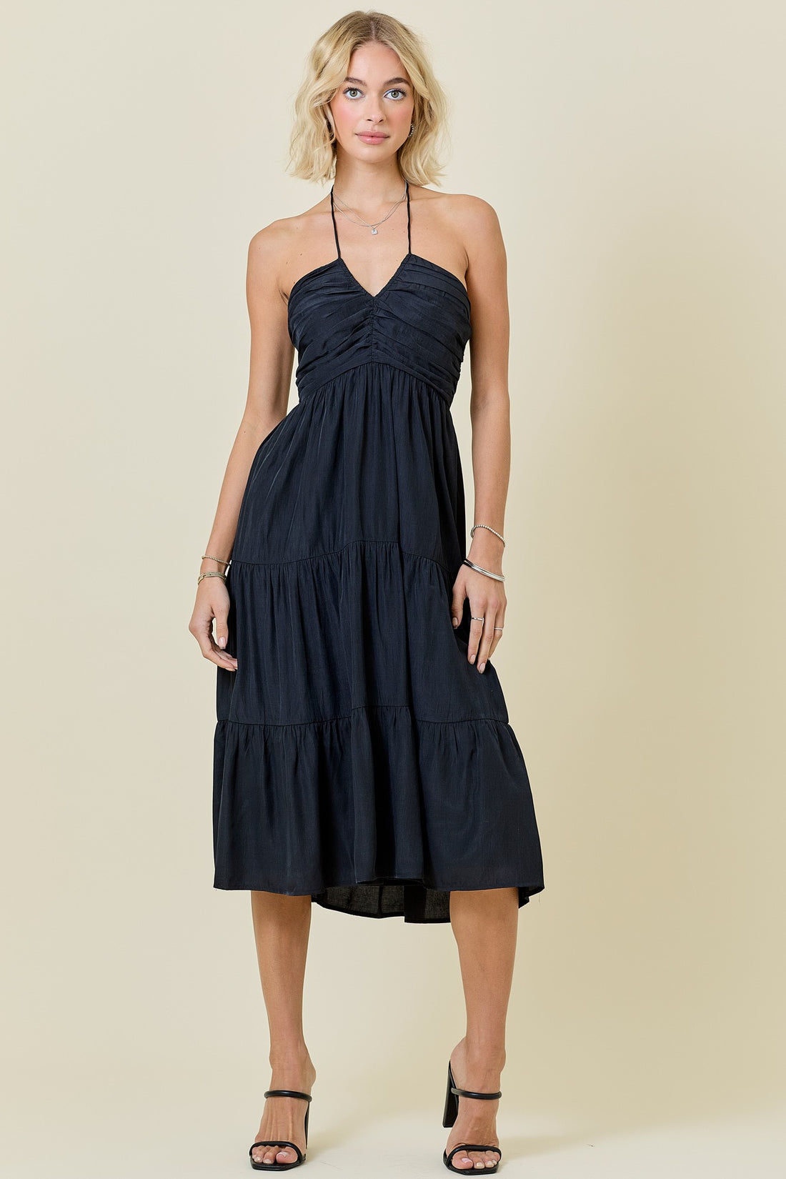 Black Halter Neck Midi