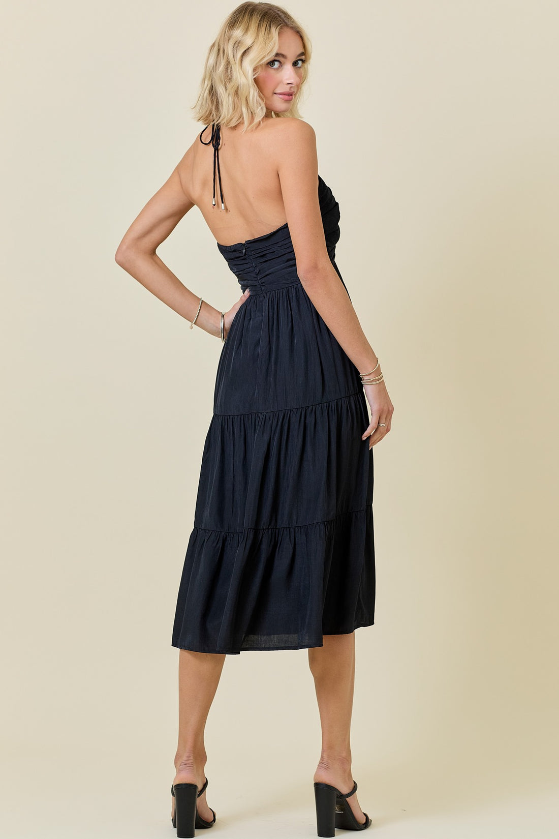 Black Halter Neck Midi