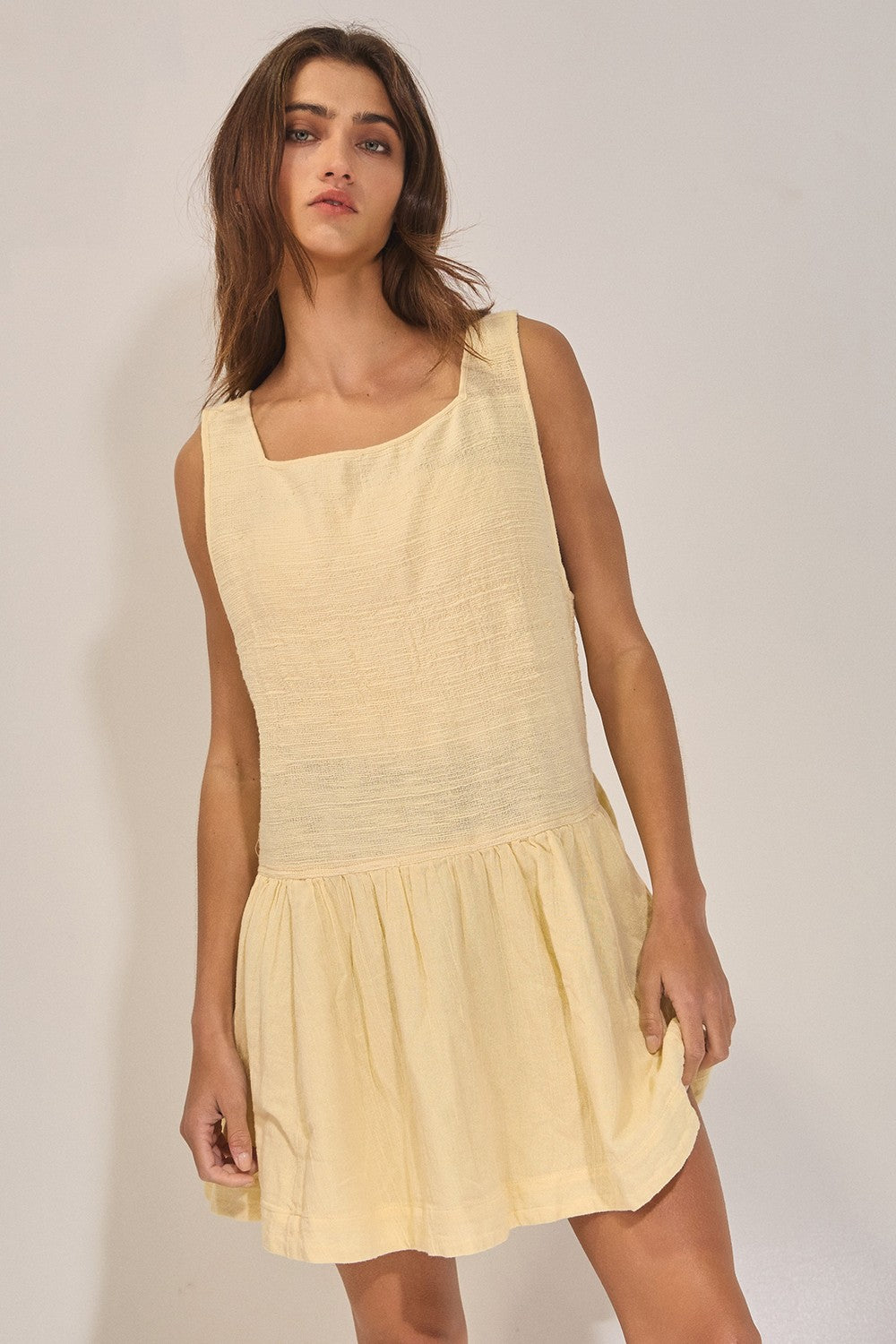 Butter Yellow Mini Dress