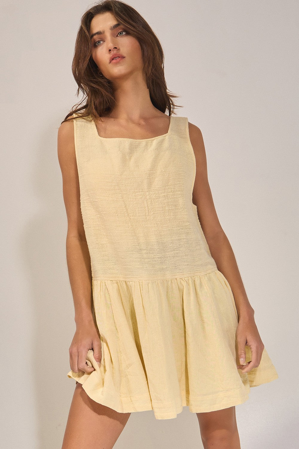 Butter Yellow Mini Dress