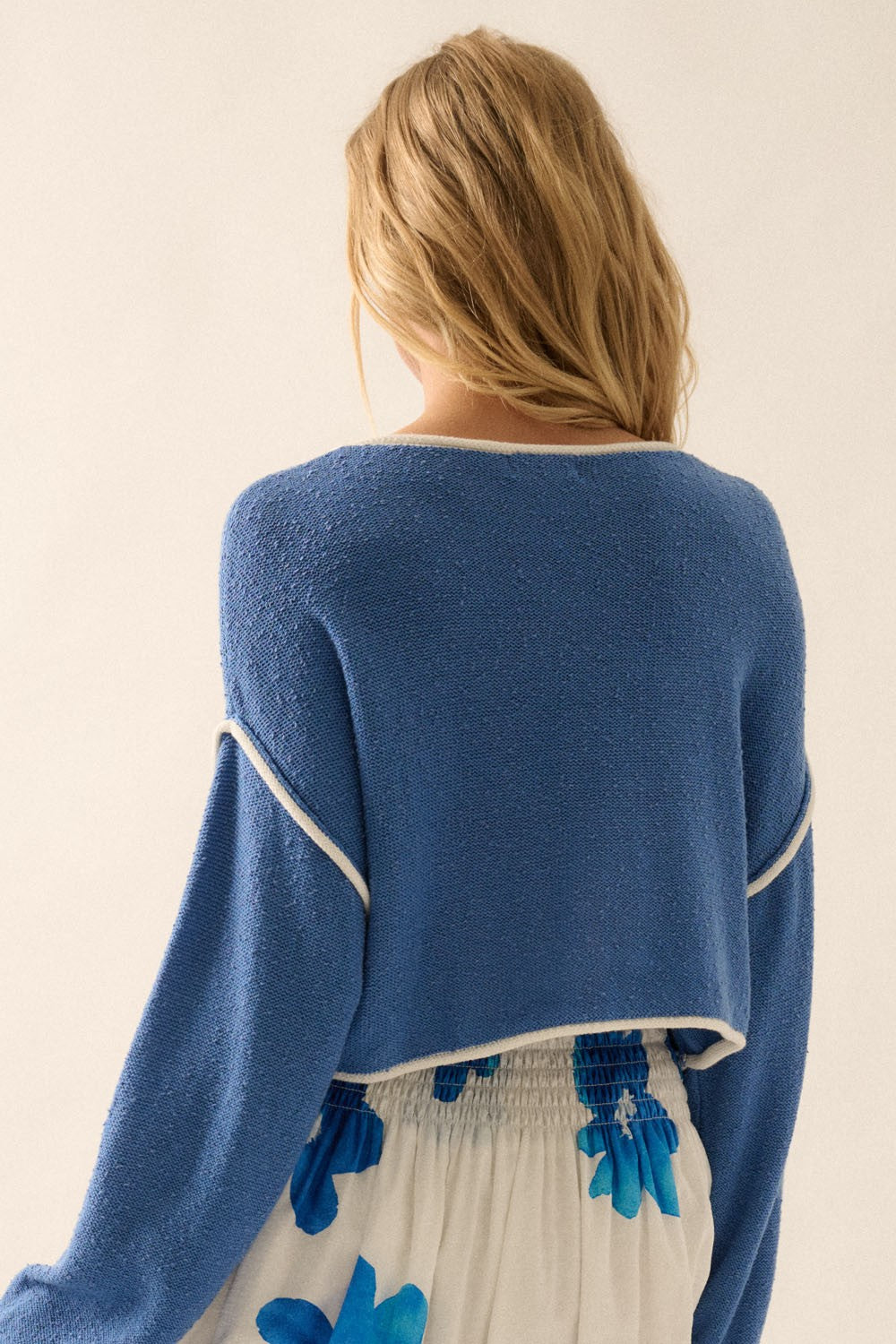 Retro Blue Lightweight Top