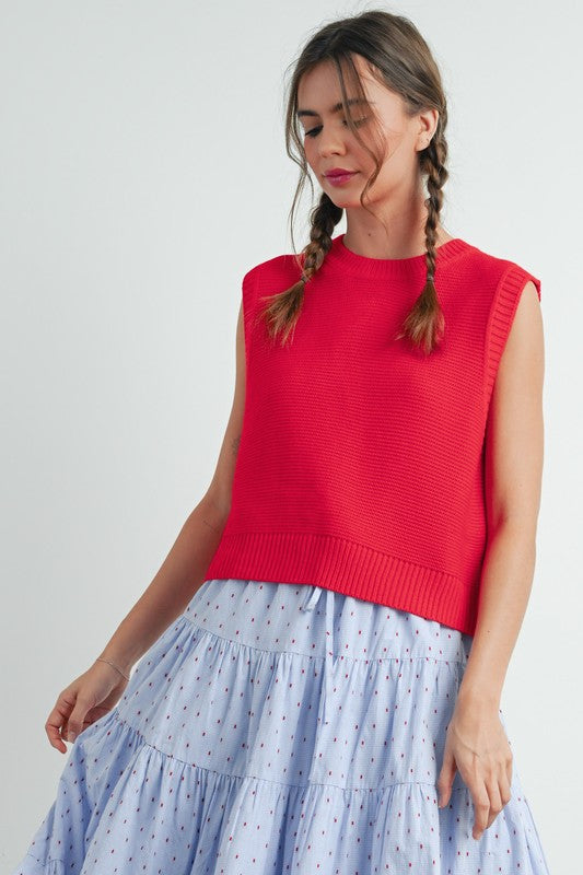 Red Tie Back Sweater