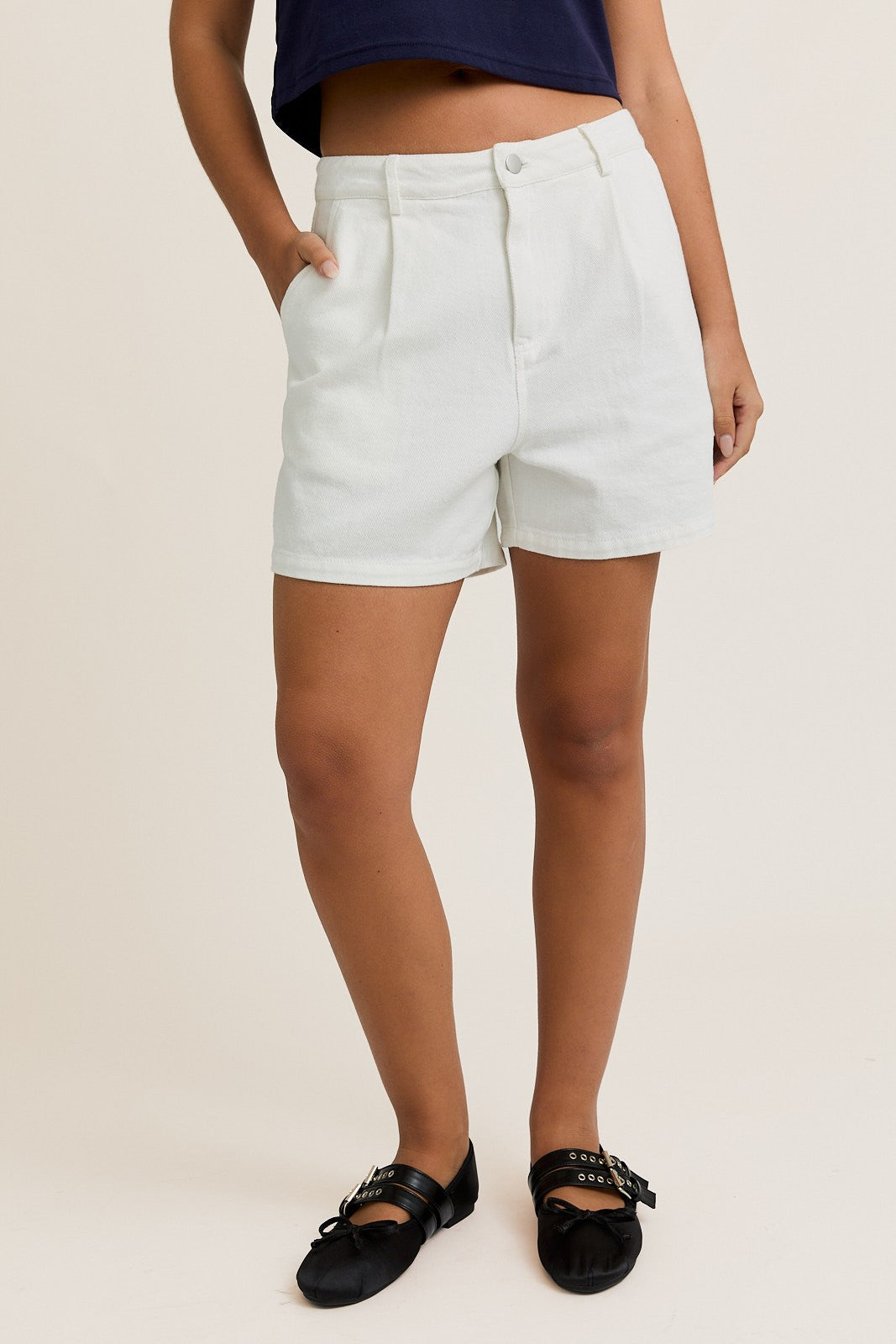 Crisp White Denim Set (Top)