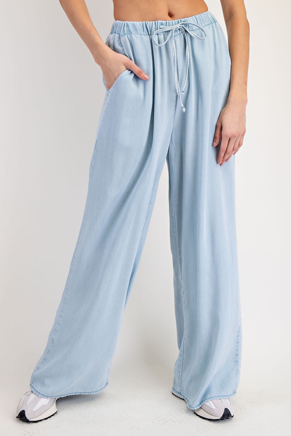 Denim Breezy Leg Pants