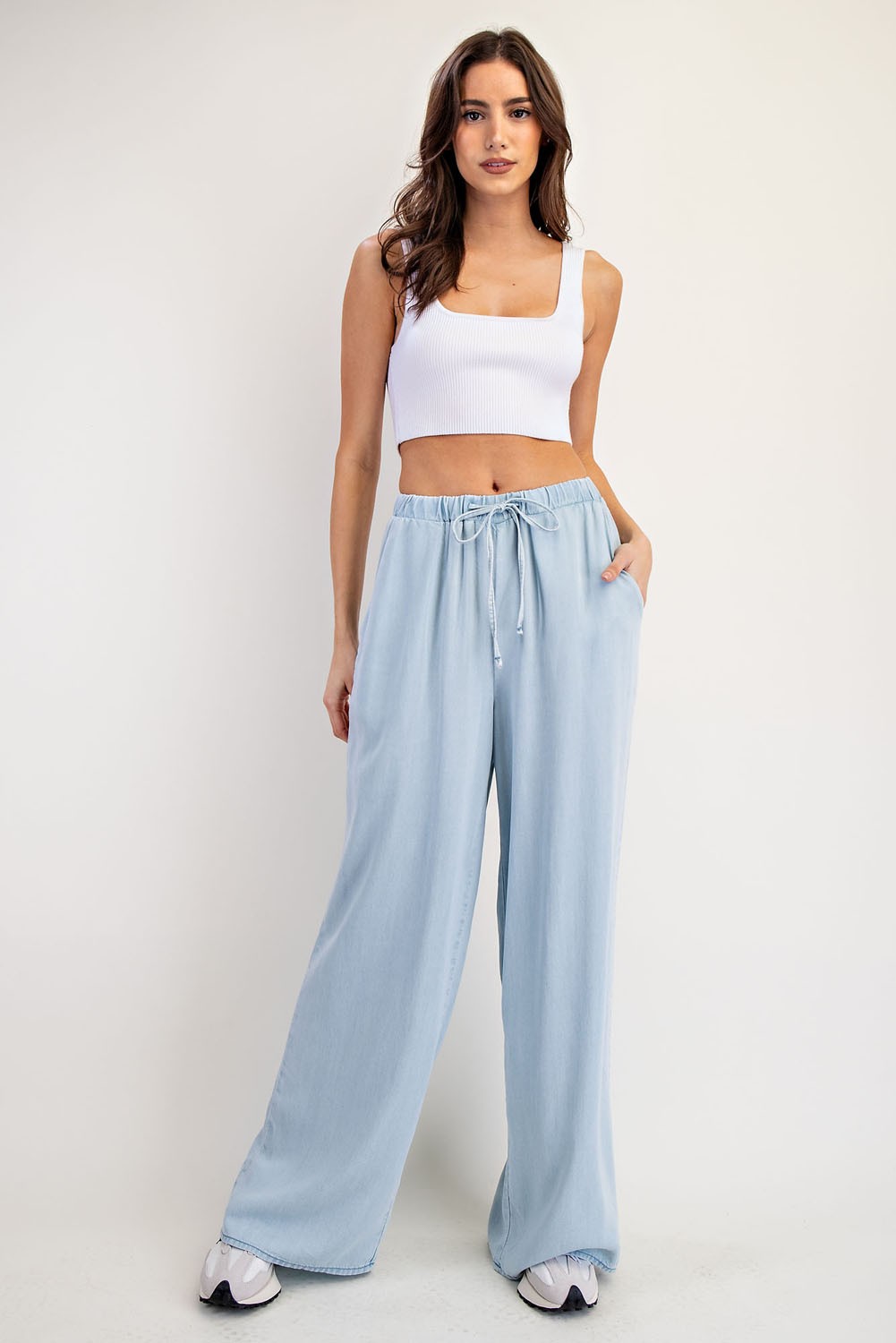 Denim Breezy Leg Pants