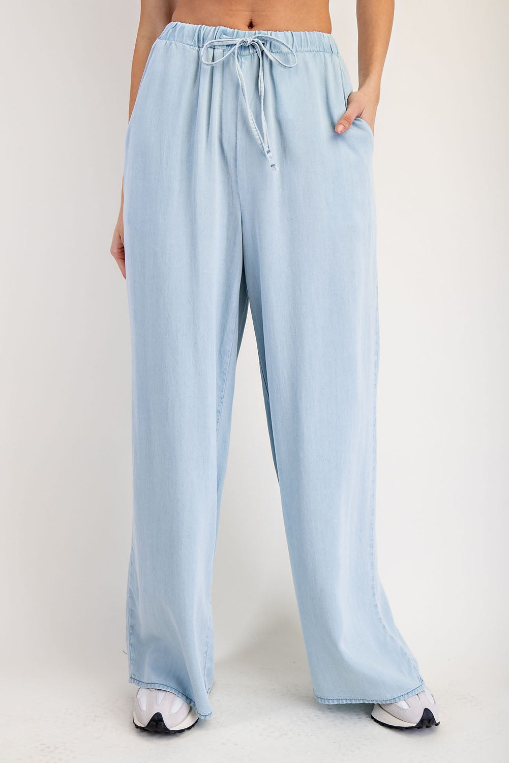 Denim Breezy Leg Pants