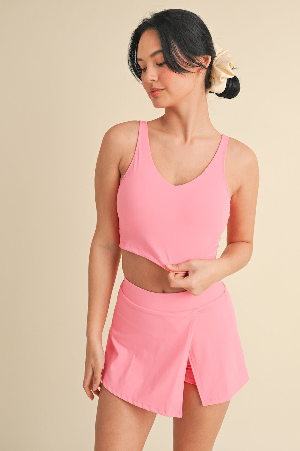 Hot Pink Aligned Tank Top