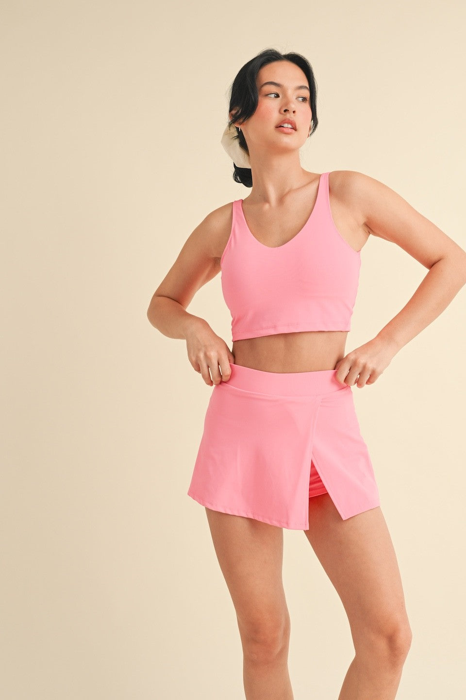 Hot Pink Aligned Tank Top