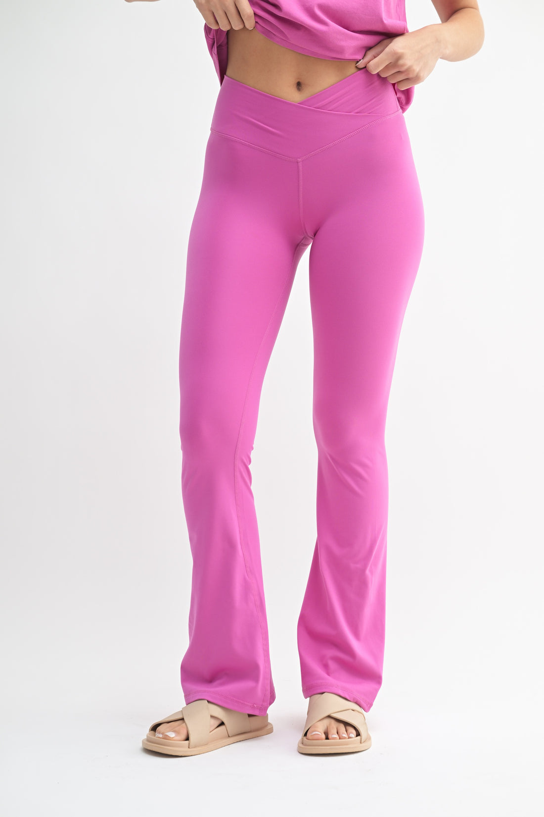 Crossover Leggings - magenta