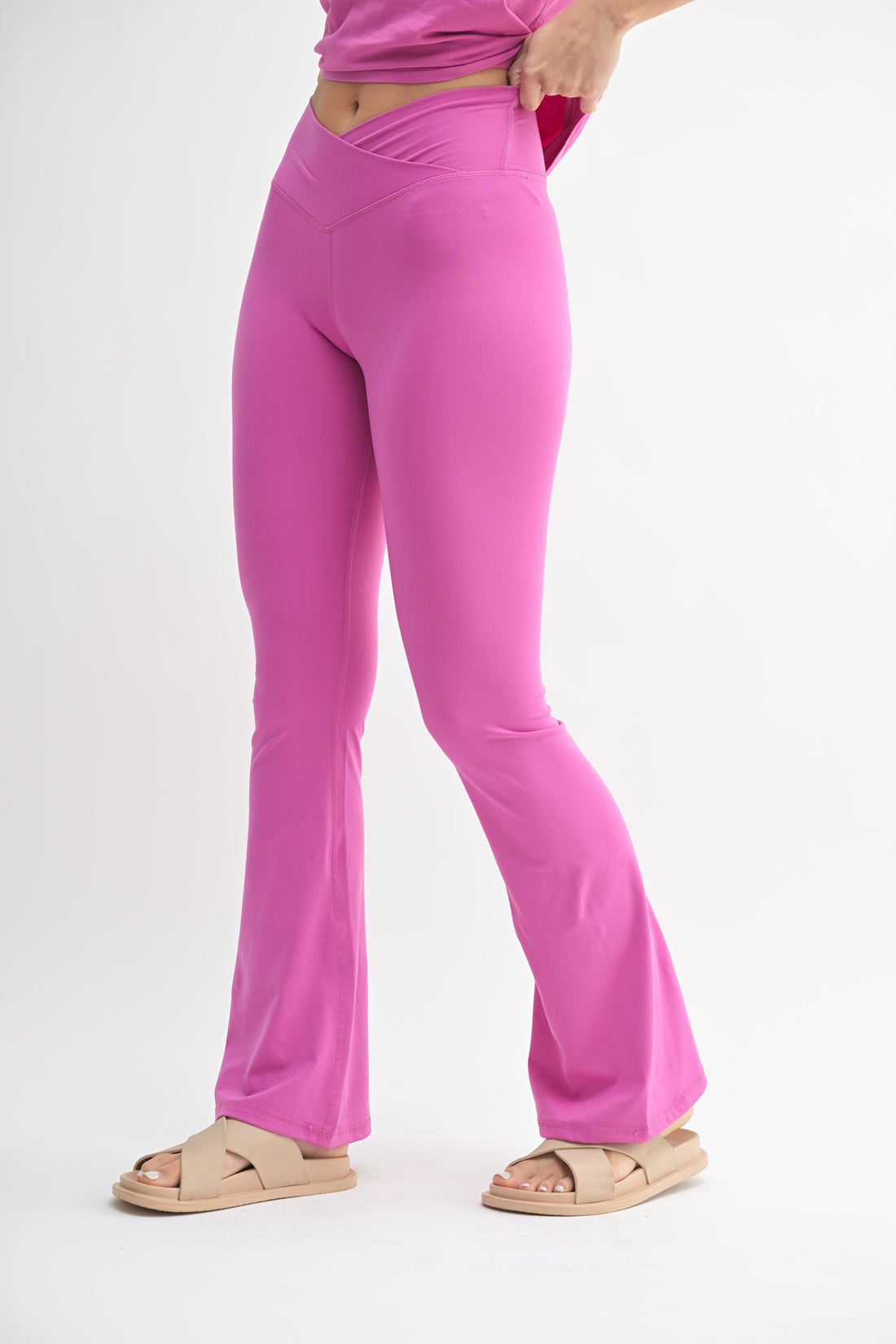 Crossover Leggings - magenta