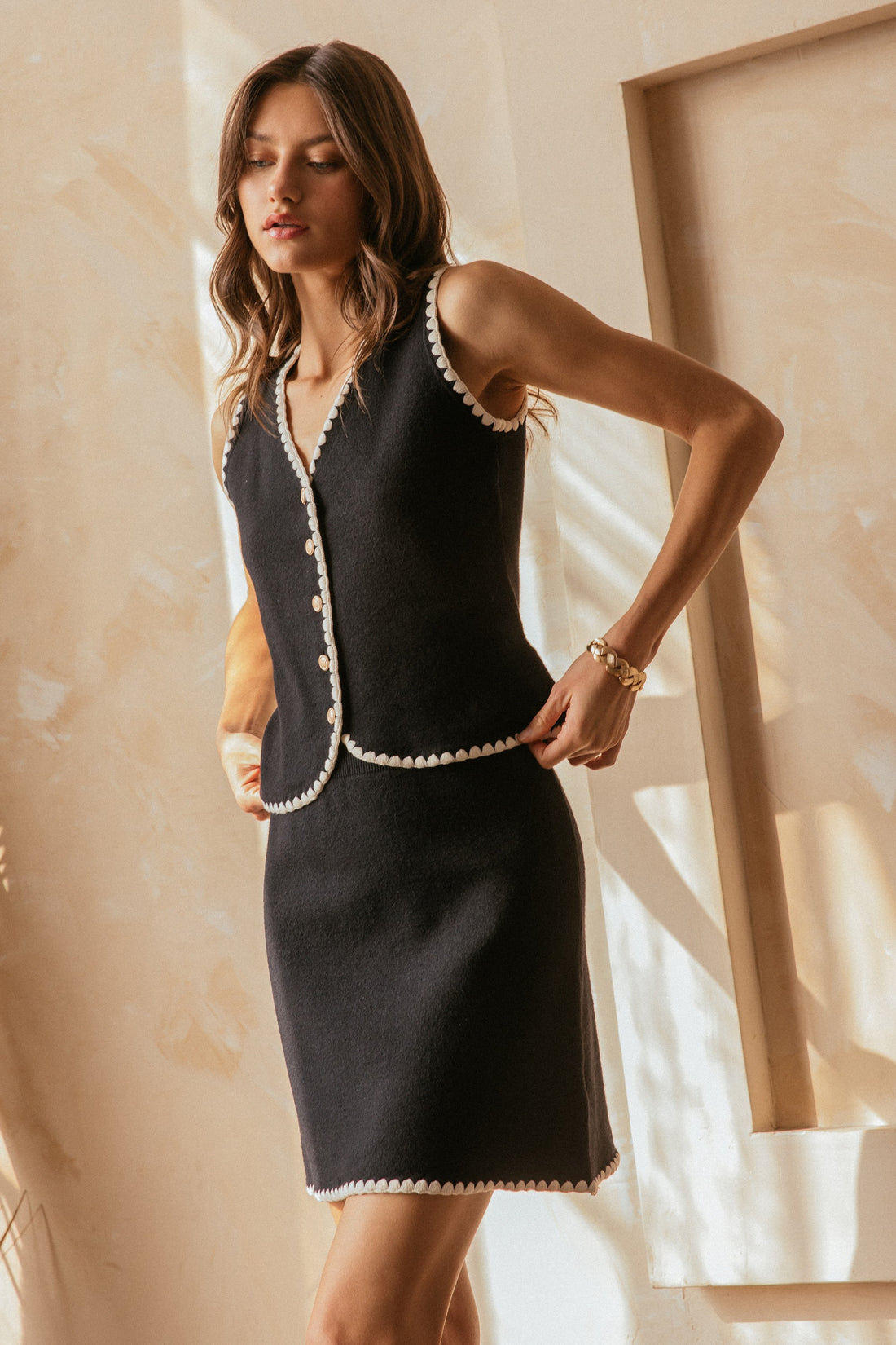 Scalloped Edge Set - Skirt