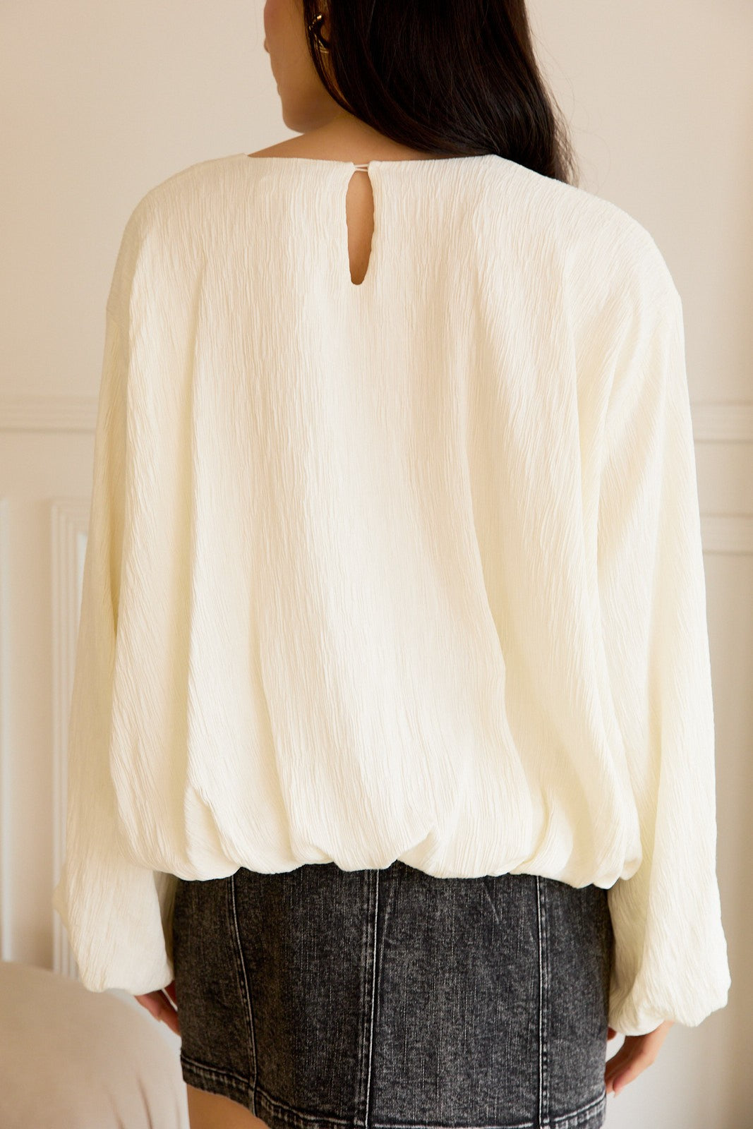 Bubble Cream Blouse