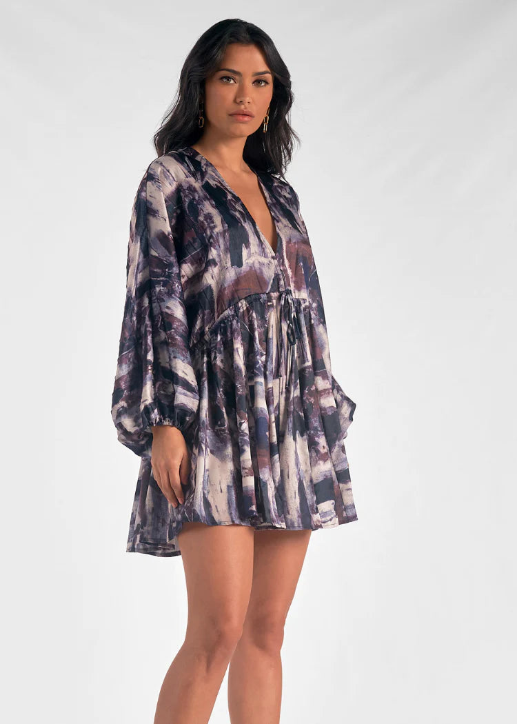 Fall Marble Flowy Dress