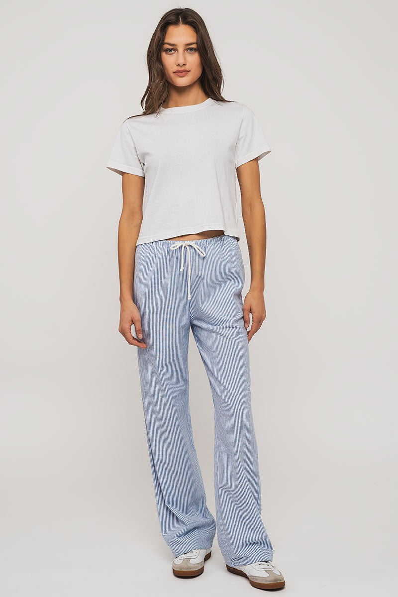Ocean Striped Linen Pants