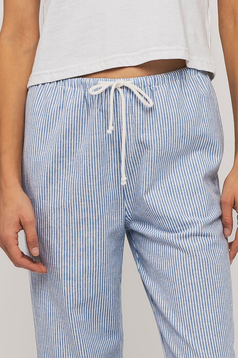 Ocean Striped Linen Pants