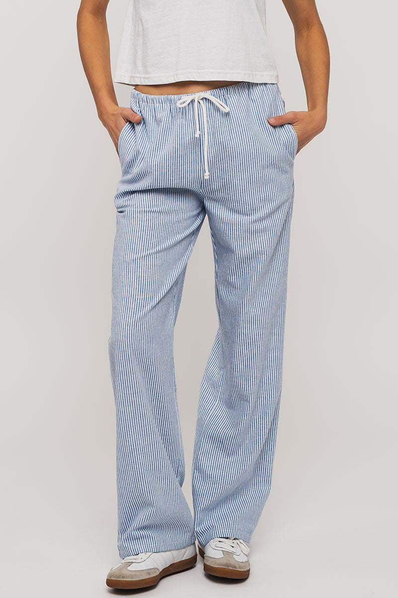 Ocean Striped Linen Pants
