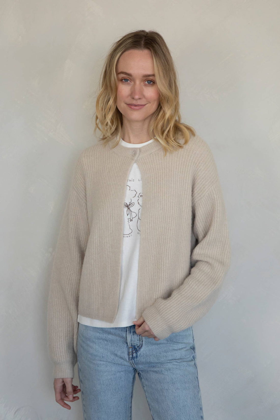 Taupe Scottie Cardigan