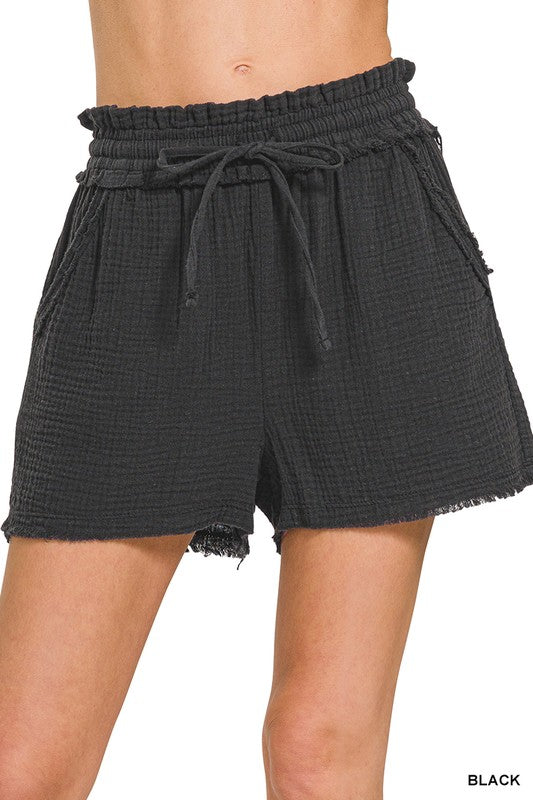 Black Gauze Short