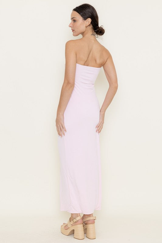 Chic Shell Strapless Dress