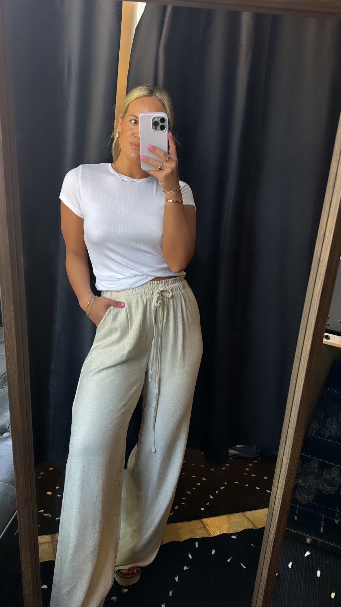 Oatmeal Linen Pants