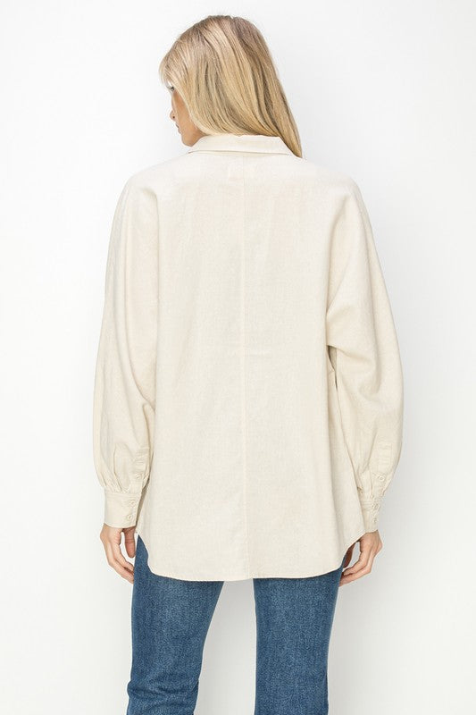 Linen Top - taupe