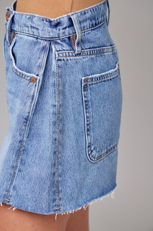 Denim Distressed Shorts