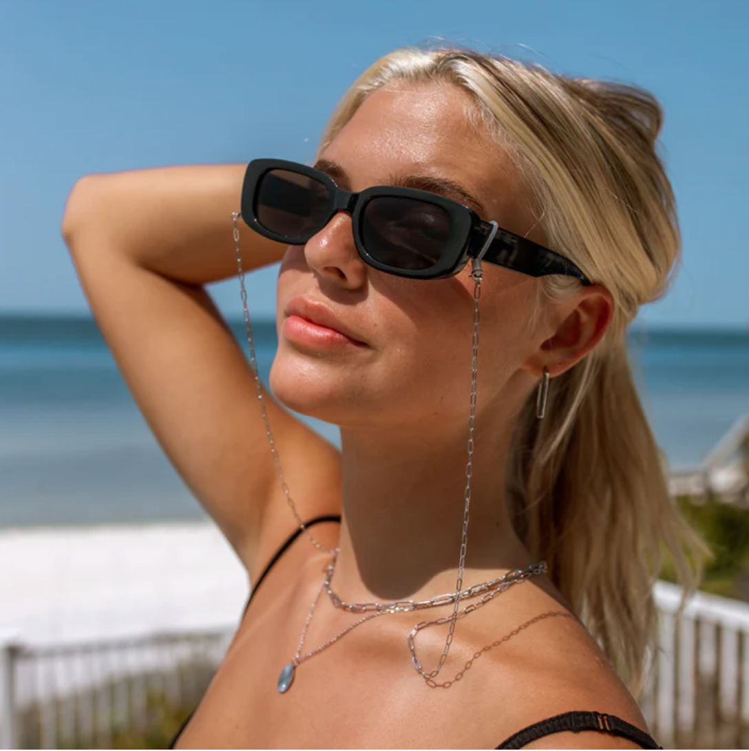 Heartbreaker Sunglass Chain- Silver