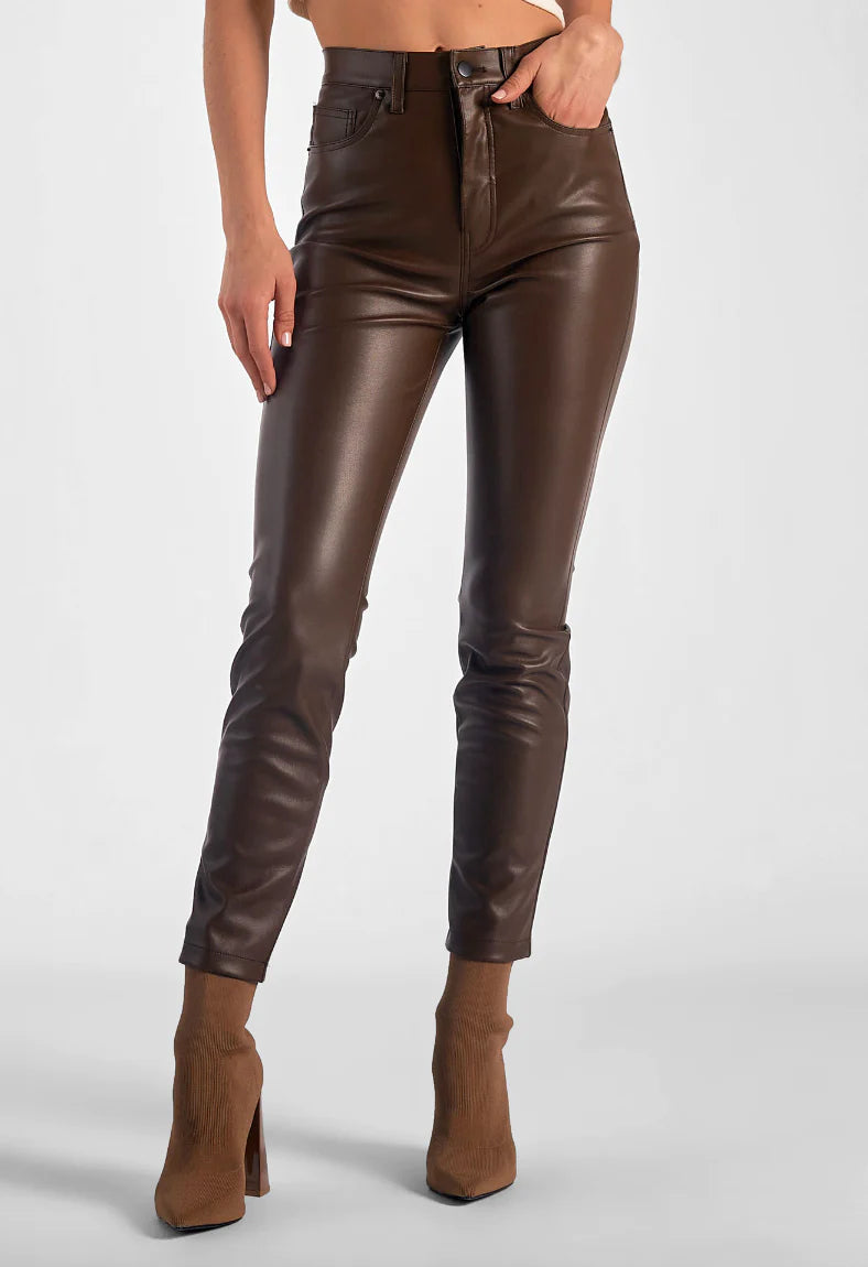 princess polly baby blue dress Chocolate Brown Leather Pants – True Boutique