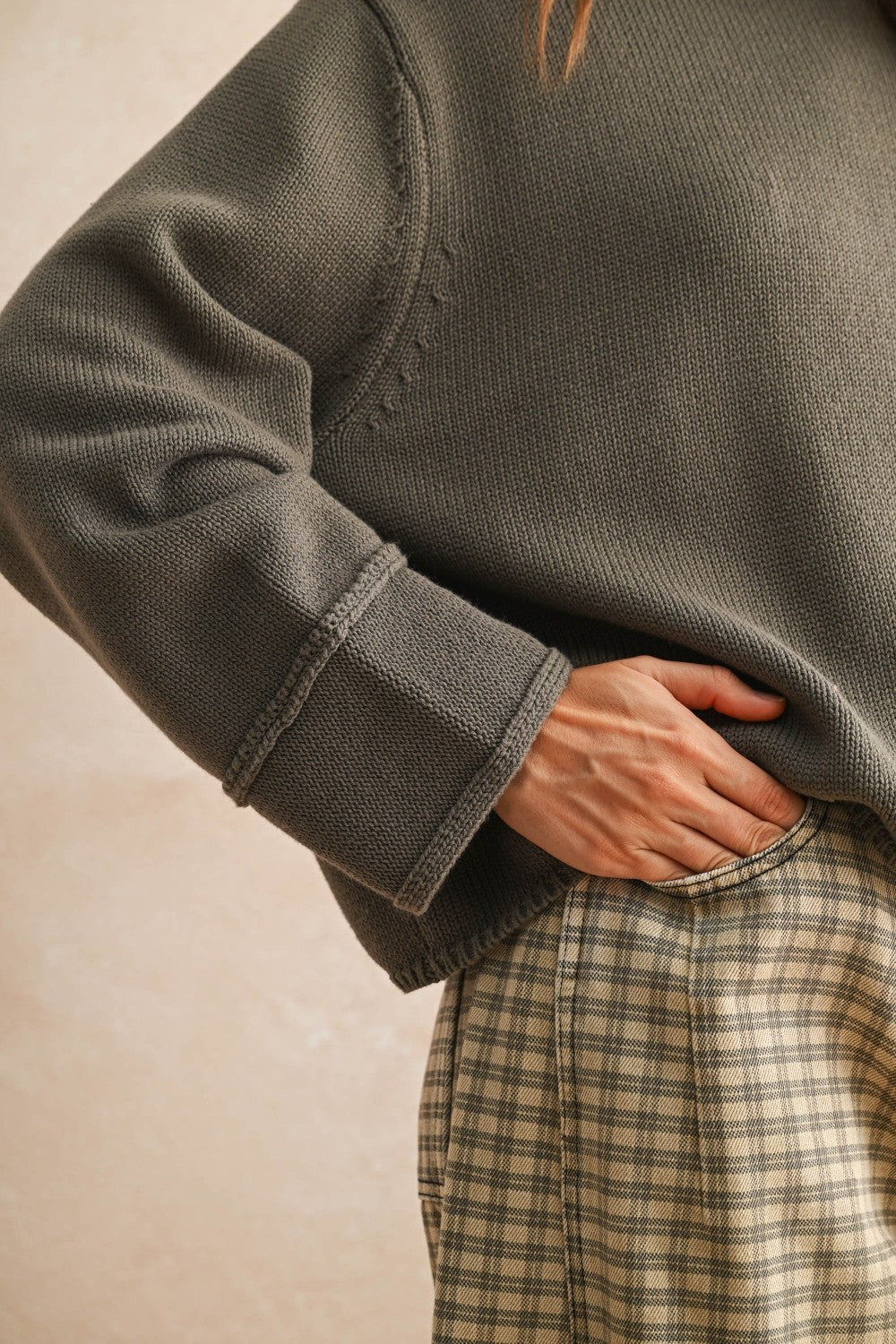 Mossy Green Sweater Top