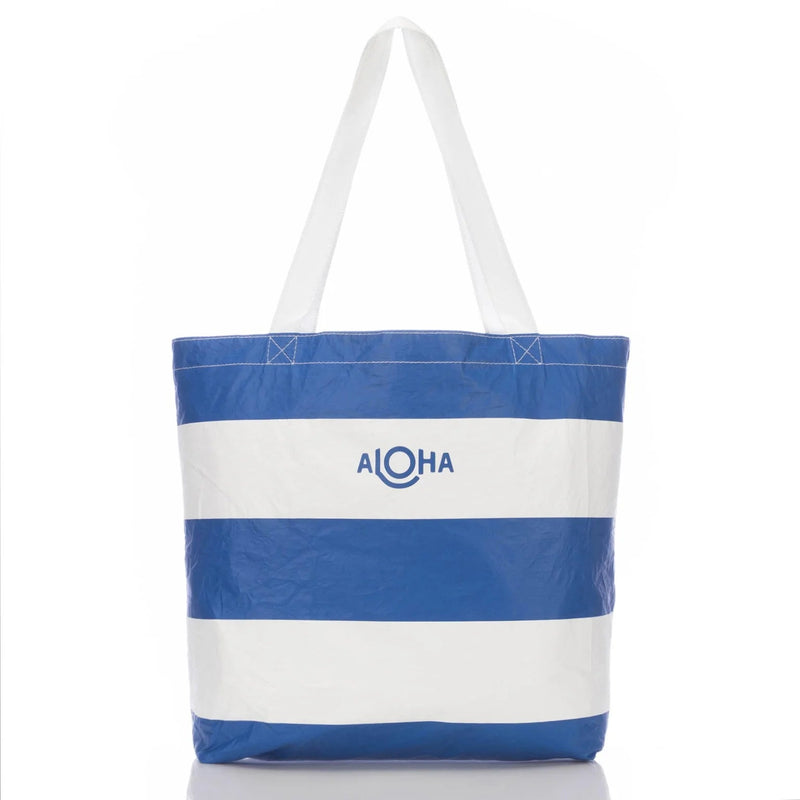 Aloha Collection Small RVS TOTE - Royal White