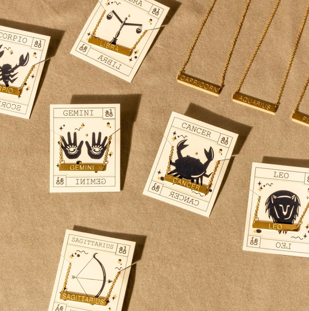 Zodiac Bar Necklaces