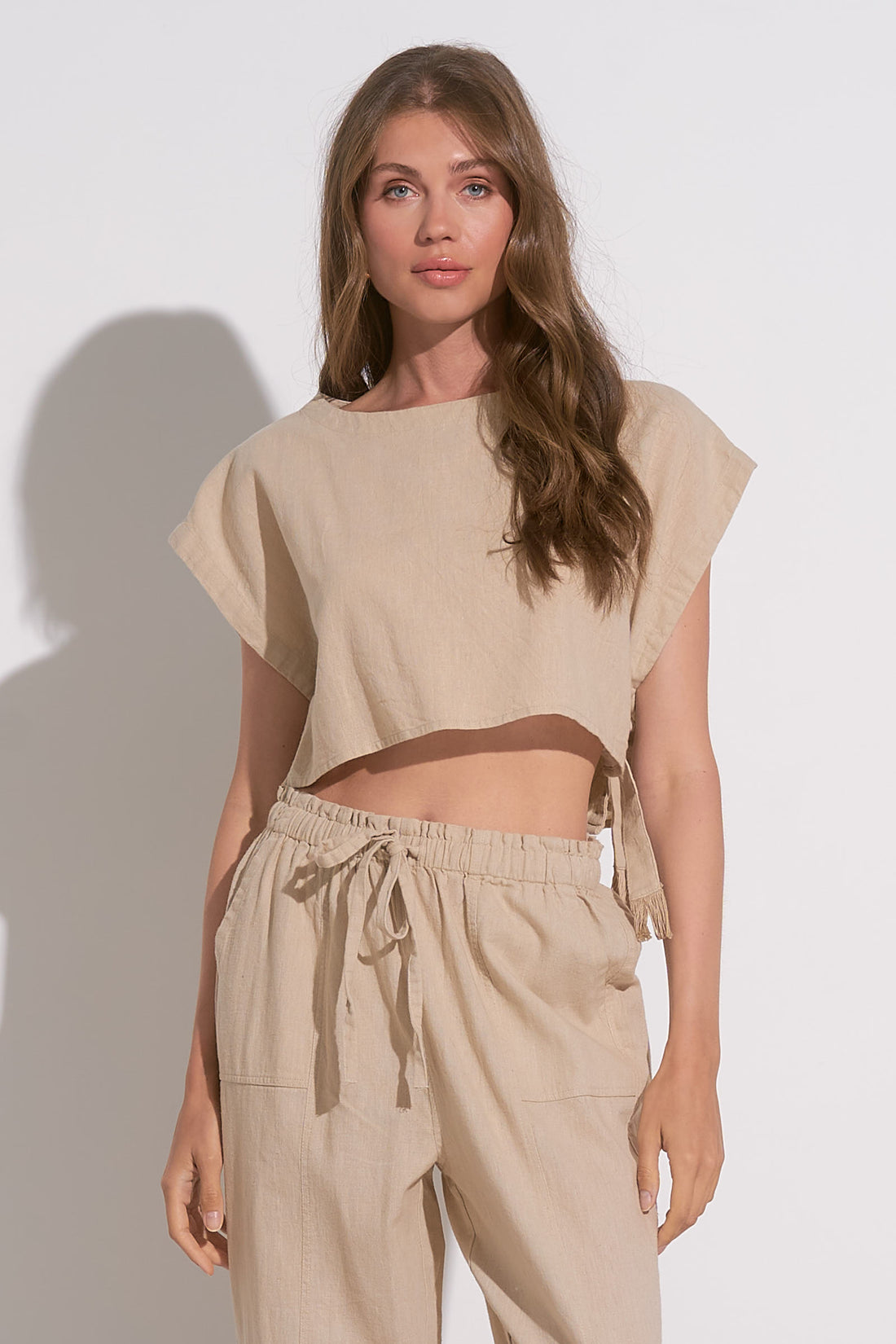 Sand Linen Top (set)