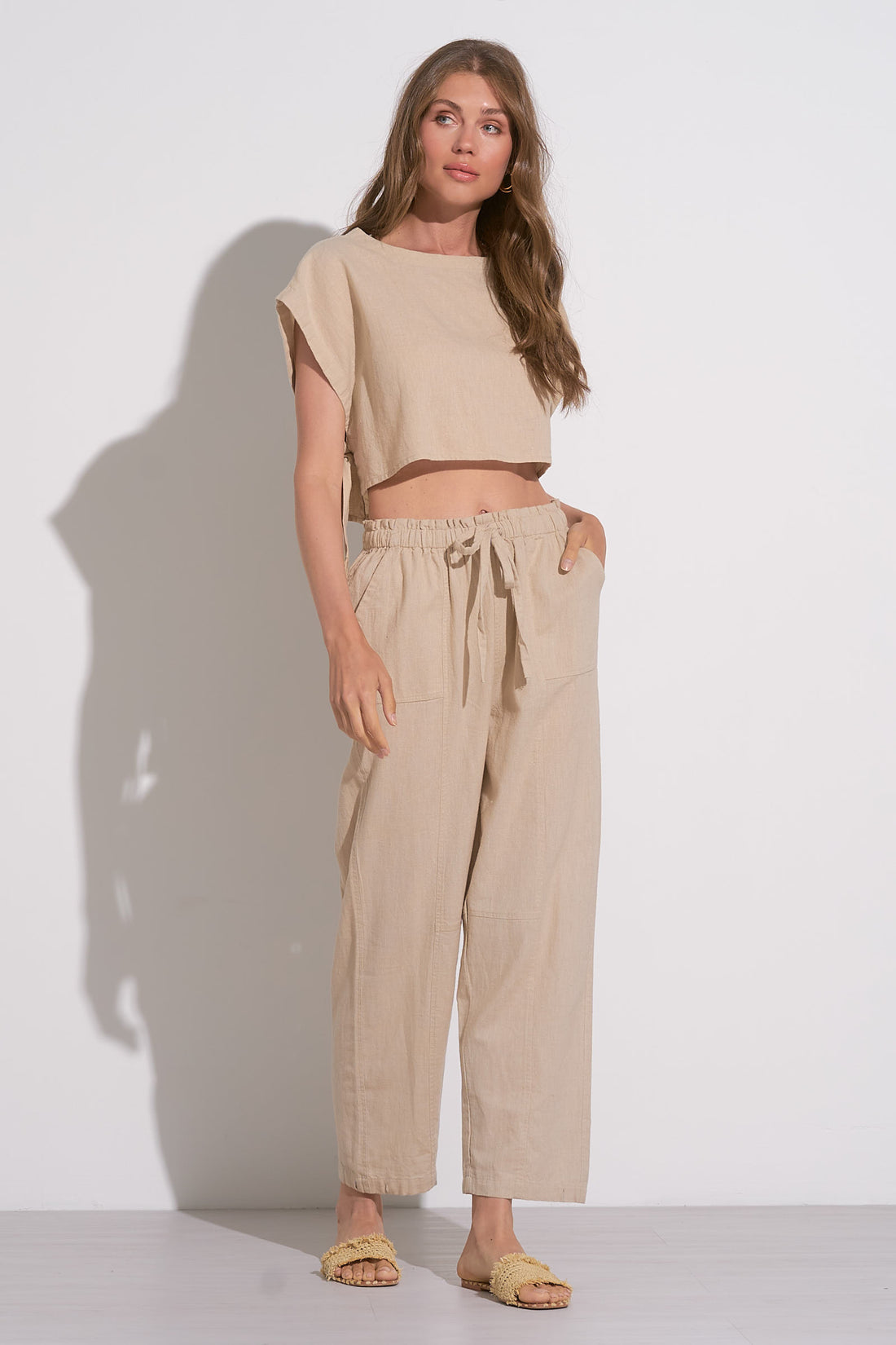 Sand Linen Top (set)