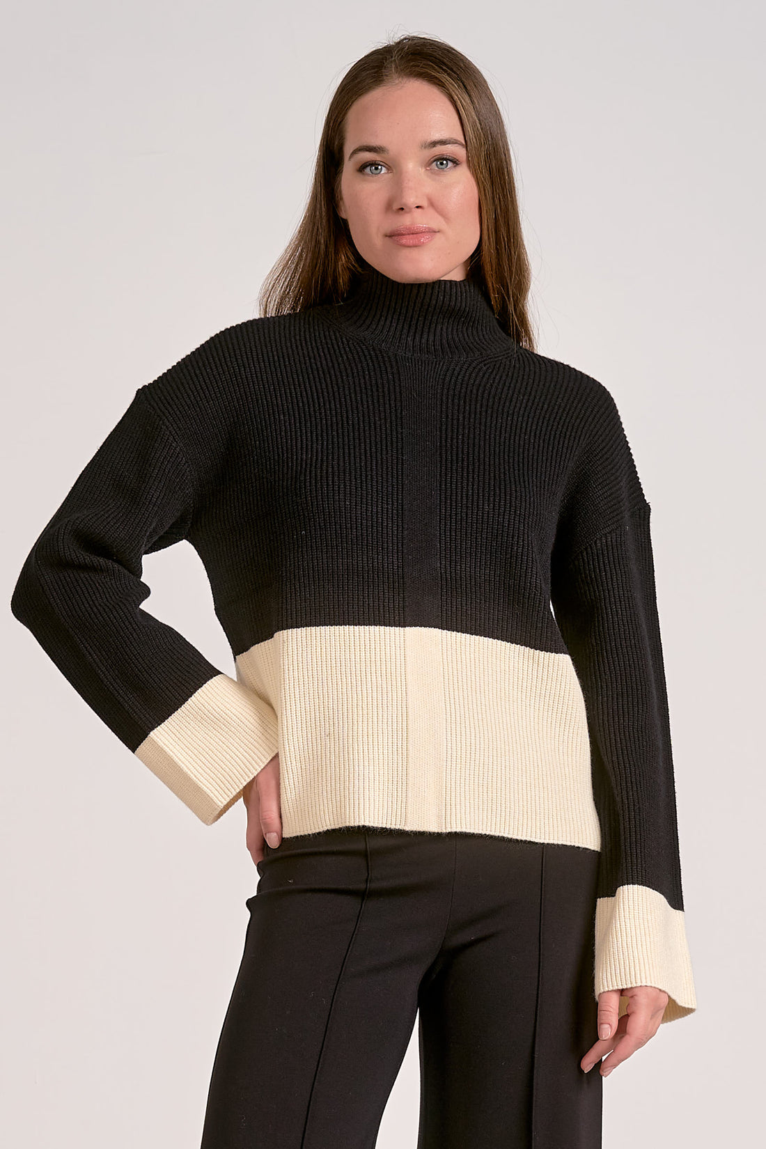 Chunky Color Block Sweater