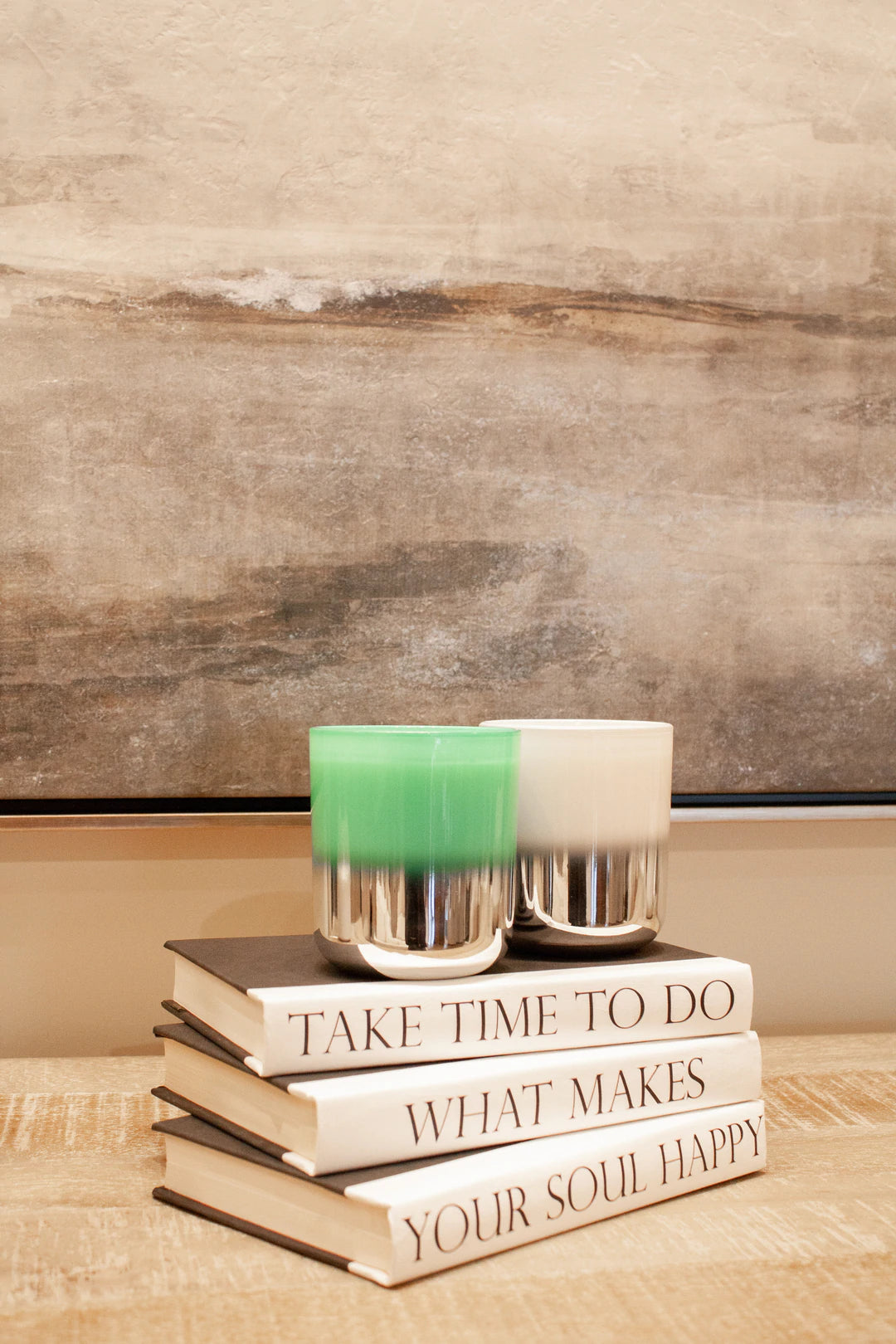 Jade Gemstone Candle Volcano - NEW