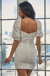 White lace detailed Dress