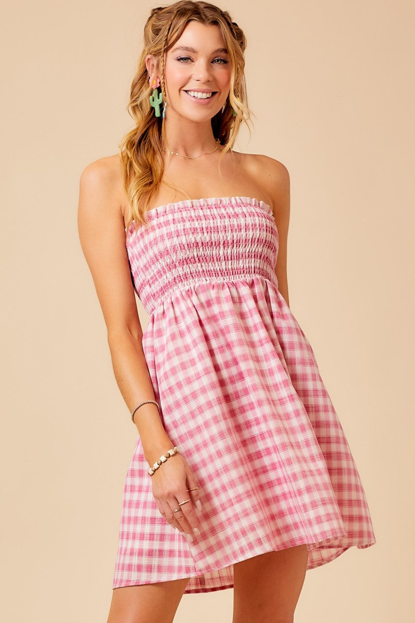 Pink Gingham Dress