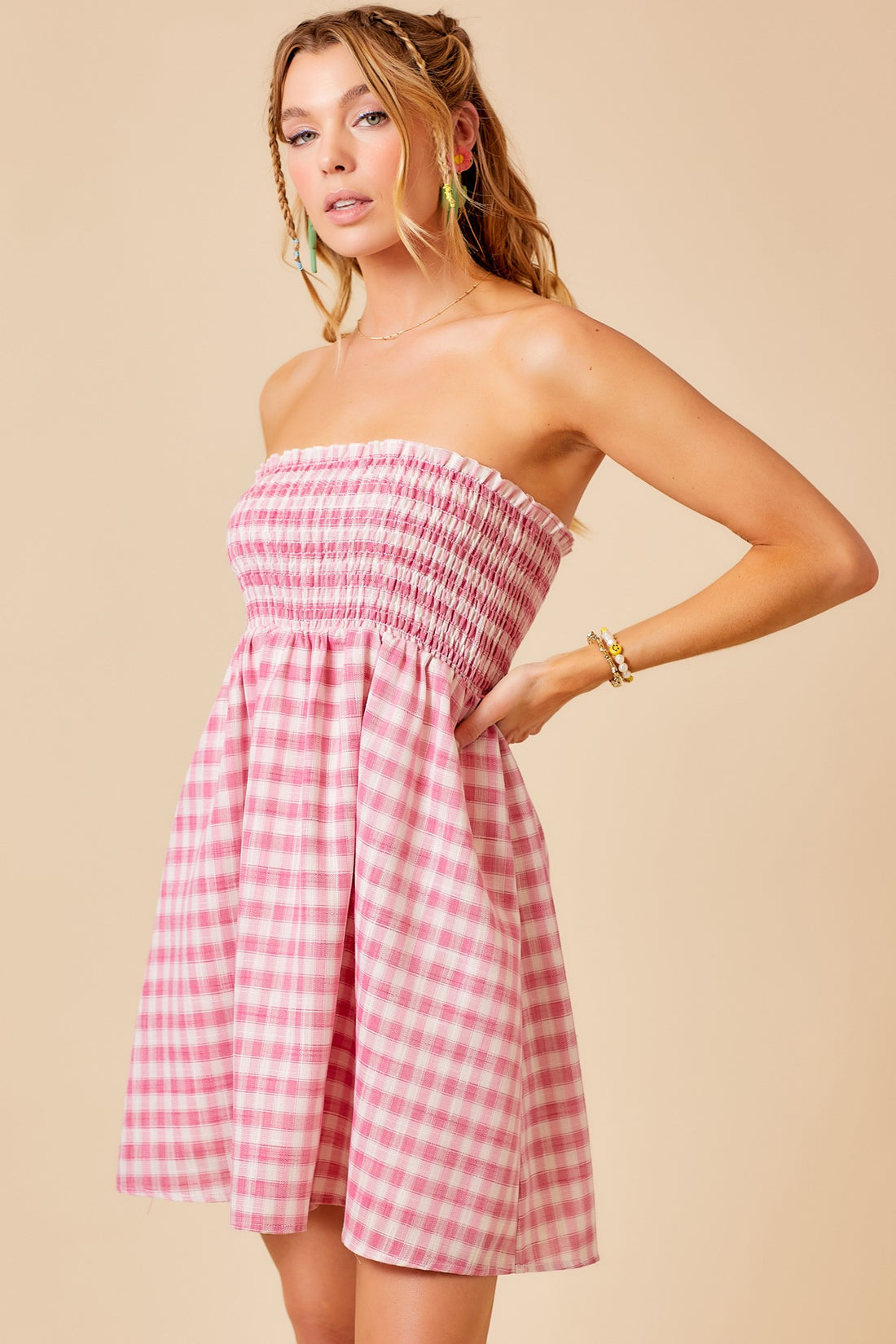 Pink Gingham Dress