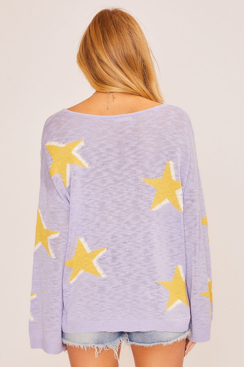 Star Lavender Sweater