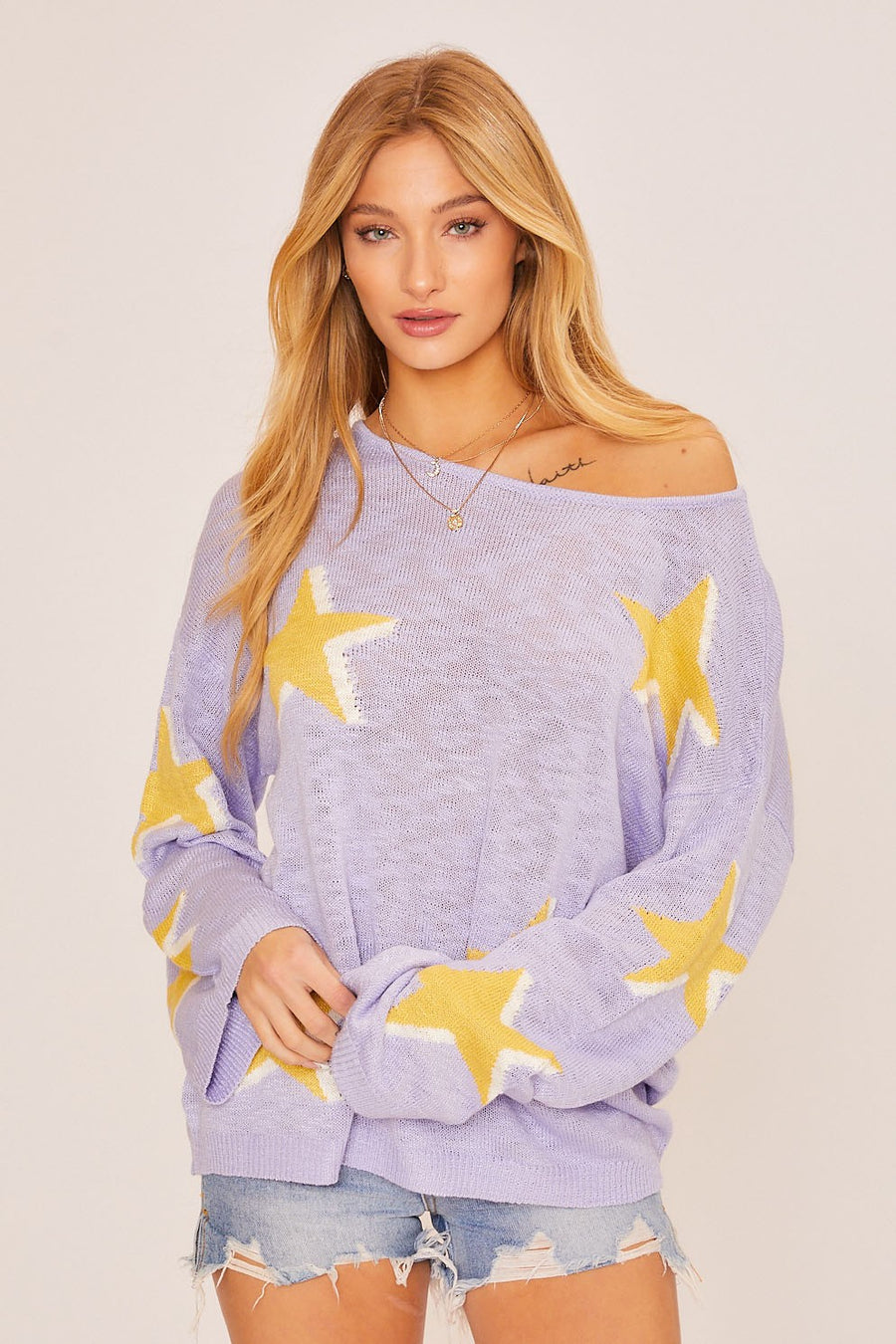 Star Lavender Sweater