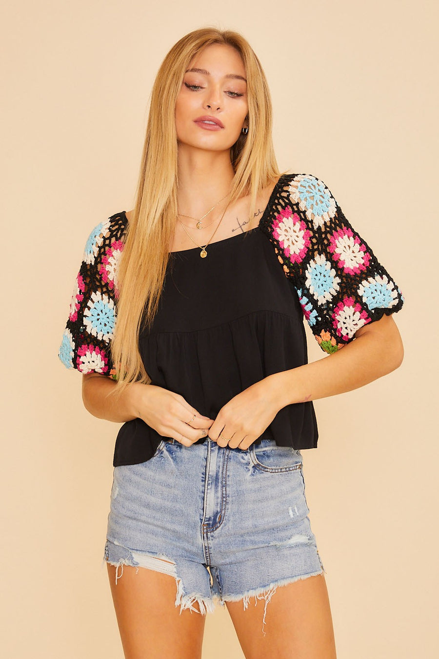Crochet Detail Top