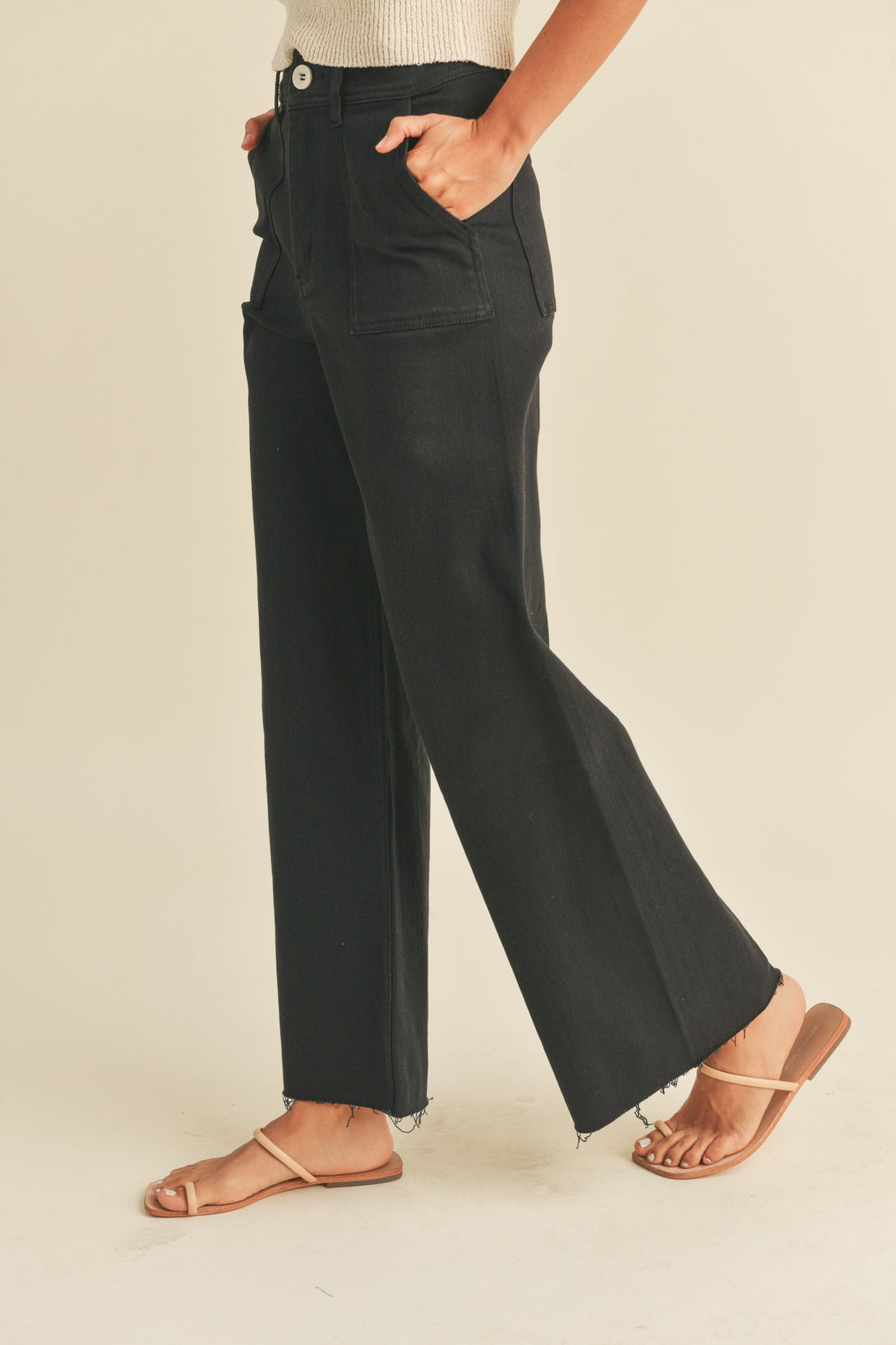 Black Wide-Leg Pants