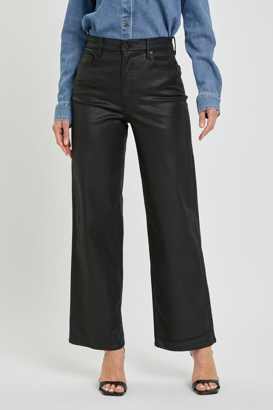 Logan- Leather High Rise Dad Jean